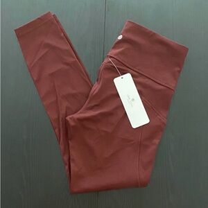 CRZ YOGA Women's Leggings in Red Merlot